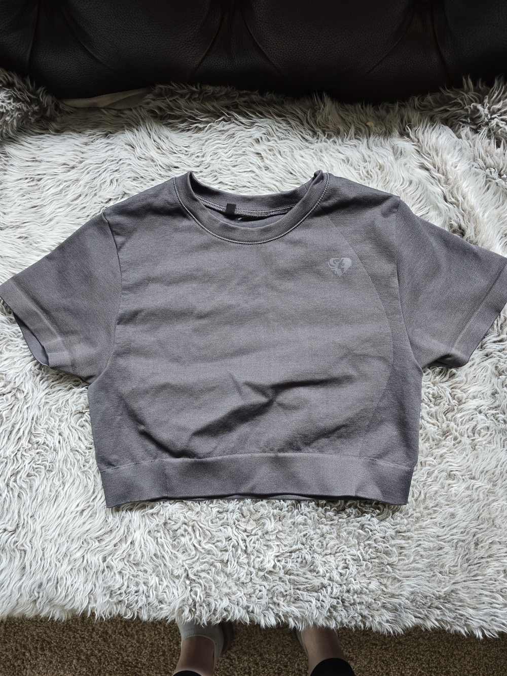 Womens Best Crop Top Grey